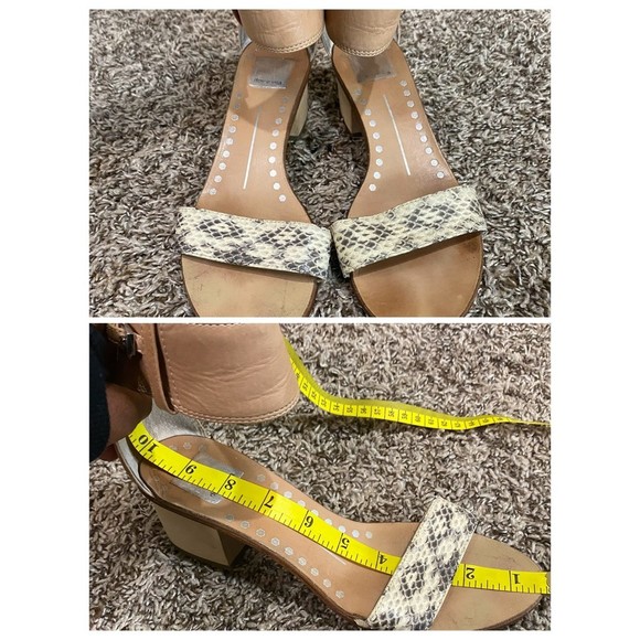 Dolce Vita Foxie Natural Snake Ankle Strap Leather Sandals 8 - Picture 5 of 5